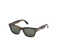 TOM FORD FT1357 CALEB-02 55N Man Sunglasses Acetate Havana Green Squared Normal