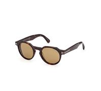 TOM FORD FT1358 THOMAS-02 52E Man Sunglasses Acetate Havana Brown Round Normal