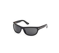 TOM FORD FT1363 ANDERS-02 01A Uomo Occhiali da sole Iniettato Nero Fumo Squadrata Normale