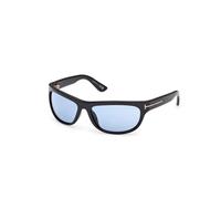 TOM FORD FT1363 ANDERS-02 01V Uomo Occhiali da sole Iniettato Nero Blu Squadrata Normale