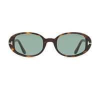 TOM FORD FT1364 IGGY 52N Woman Sunglasses Acetate Havana Green Round Normal