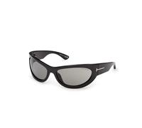 TOM FORD FT1365 LEONA-02 01A Woman Sunglasses Injected Black Smoke Cat Eye Normal