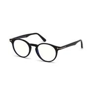 TOM FORD FT5557-B 001 Unisex Optical frames Acetate Black Round Anti-blue light