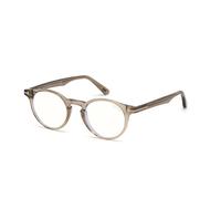 TOM FORD FT5557-B 045 Unisex Optical frames Acetate Brown Round Anti-blue light