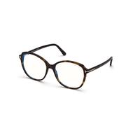 TOM FORD FT5708-B 052 Woman Optical frames Acetate Havana Round Normal Blue anti light - for PC