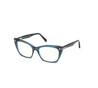TOM FORD FT5709-B 87 Woman Optical frames Acetate Blue Cat Eye Normal