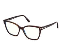 TOM FORD Woman FT5812-B 52 Optical frames Acetate Havana Butterfly Normal
