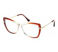 Tom Ford Ft5882-B-044-55 T-Logo Pair Of Glasses In Orange Orange