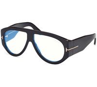 Tom Ford FT5958-B Blue-Light Block Men's Glasses, Black, Size 60