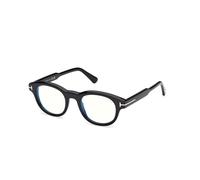 TOM FORD FT6121-B 001 Man Optical frames Acetate Black Round Normal
