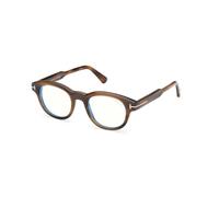 TOM FORD FT6121-B 055 Man Optical frames Acetate Havana Round Normal