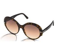 Tom Ford Ginger FT0873 Women's Sunglasses 52F Dark Havana/Brown Gradient