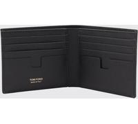 TOM FORD Grained Calfskin Bifold Wallet with Monogram Logo - Size: OS - male