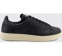 TOM FORD Grained Leather Low Top Sneakers with Perforated Monogram - Size: 43 - male