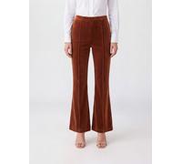 TOM FORD High-Waisted Slim Fit Flared Stretch-Velvet Trousers - Size: S - female
