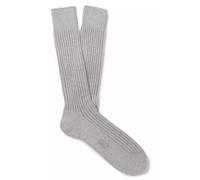 Tom Ford Iconic Cult Business Casual Socks Ribbed Grey Cotton 41-43 M