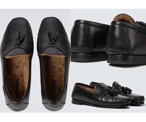 Tom Ford Iconic Tassel Loafers Shearling Shoes Moccasin Slipper 41