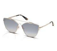 Tom Ford Jacquelyn-02 FT0563 Women's Sunglasses 28C Shiny Gold/Smoke