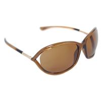 TOM FORD JENNIFER POLARIZED TF8 48H 61mm Womens Butterfly Sunglasses BROWN GOLD