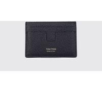 TOM FORD Laminated Logo Hammered Calfskin Card Holder - Size: OS - male