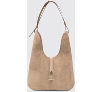 TOM FORD Large Suede Shoulder Bag with an Adjustable Handle and Logo