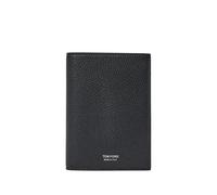 TOM FORD logo-lettering bi-fold leather cardholder - Black One Size