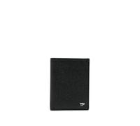 TOM FORD logo-plaque bi-fold leather wallet - Black One Size