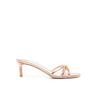 TOM FORD logo-plaque leather heeled sandals - Neutrals 39