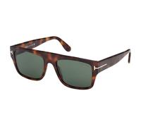 TOM FORD Man FT0907 DUNNING-02 53N Sunglasses Acetate Havana Green Squared Normal