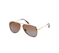 Tom Ford , Luxury Gold Sunglasses with Gradient Brown Lenses ,Yellow unisex, Sizes: 62 MM