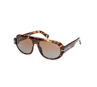 TOM FORD Man FT1102 BLAKE-02 52F Sunglasses Acetate Havana Brown Pilot Normal Shaded