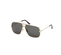 TOM FORD Man FT1204 STAVROS 30N Sunglasses Metal Gold Green Squared Normal