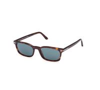 TOM FORD Man FT1300 MILES-02 54V Sunglasses Acetate Havana Blue Squared Normal