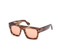 TOM FORD Man TOM FORD FT0711 FAUSTO 53E Sunglasses Acetate Havana Brown Squared Photochromatic