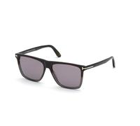 TOM FORD Man FT0832 FLETCHER 55C Sunglasses Acetate Havana Smoke Squared Normal Mirror