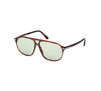 TOM FORD Man TOM FORD FT1026 BRUCE 54N Sunglasses Acetate Havana Green Squared Normal