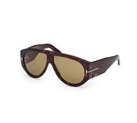 TOM FORD Man TOM FORD FT1044 BRONSON 52N Sunglasses Acetate Havana Green Pilot Normal