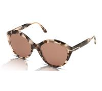 Tom Ford Maxine FT0763 Women's Sunglasses 55E Coloured Havana/Brown Gradient