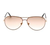 Tom Ford Mens FT0823 Clark 48G Dark Brown Sunglasses Metal - One Size
