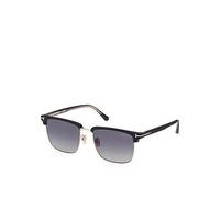 Tom Ford Mens Hudson-02 Clubmaster Sunglasses, Black, Men Black