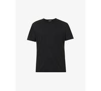 Tom Ford Mens Tom Ford Brand-Embroidered Crewneck Cotton-Blend T-Shirt Black 38