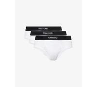 Tom Ford Mens Tom Ford Branded Pack Of Two Stretch-Cotton Briefs White S