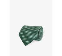 Tom Ford Mens Tom Ford Check-Print Textured Silk Tie Bright Green 1Size