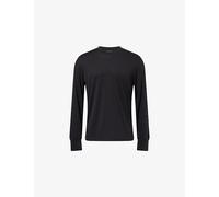 Tom Ford Mens Tom Ford Crewneck Long-Sleeves Woven-T-Shirt Black 36
