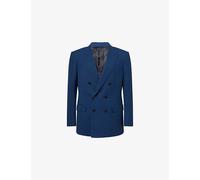 Tom Ford Mens Tom Ford Fresco Double-Breasted Wool Blazer Prussian Blue 40