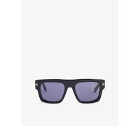 Tom Ford Mens Tom Ford Ft0711 Icon Square-Frame Acetate Sunglasses Shiny Black 1 Size
