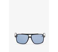 Tom Ford Mens Tom Ford Ft1177 Kemp Square-Frame Acetate Sunglasses Shiny Black 1 Size