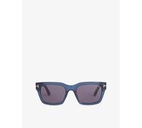 Tom Ford Mens Tom Ford Ft1333 Andy Square-Frame Acetate Sunglasses Shiny Blue 1 Size