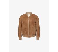 Tom Ford Mens Tom Ford Light Suede Bomber Jacket Military Sand 42