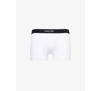 Tom Ford Mens Tom Ford Logo-Embroidered Cotton-Blend Jersey Boxers White XS
